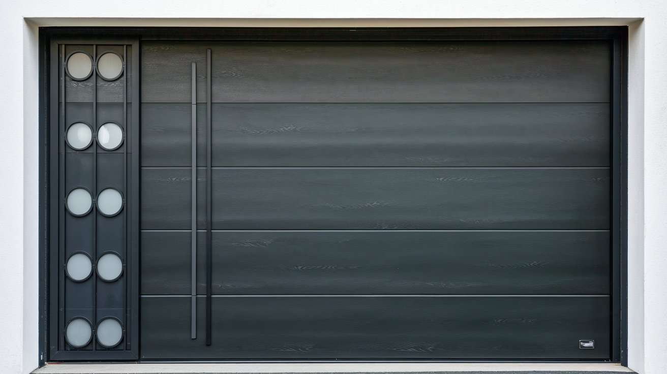 Modern Black Garage Doors