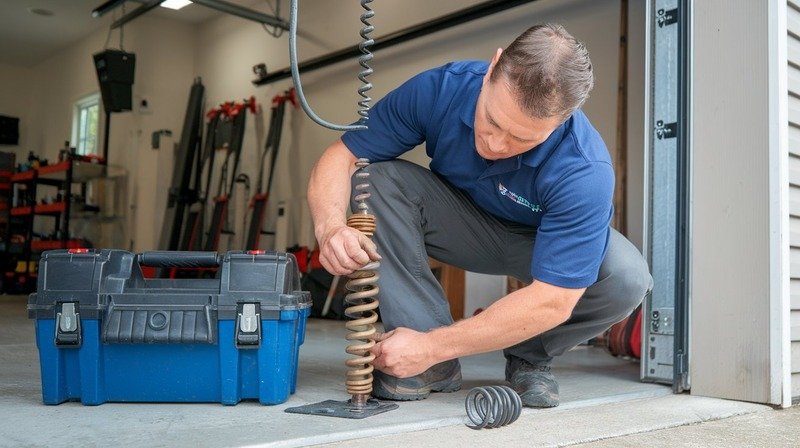 What's included in garage door maintenance in Hendersonville
