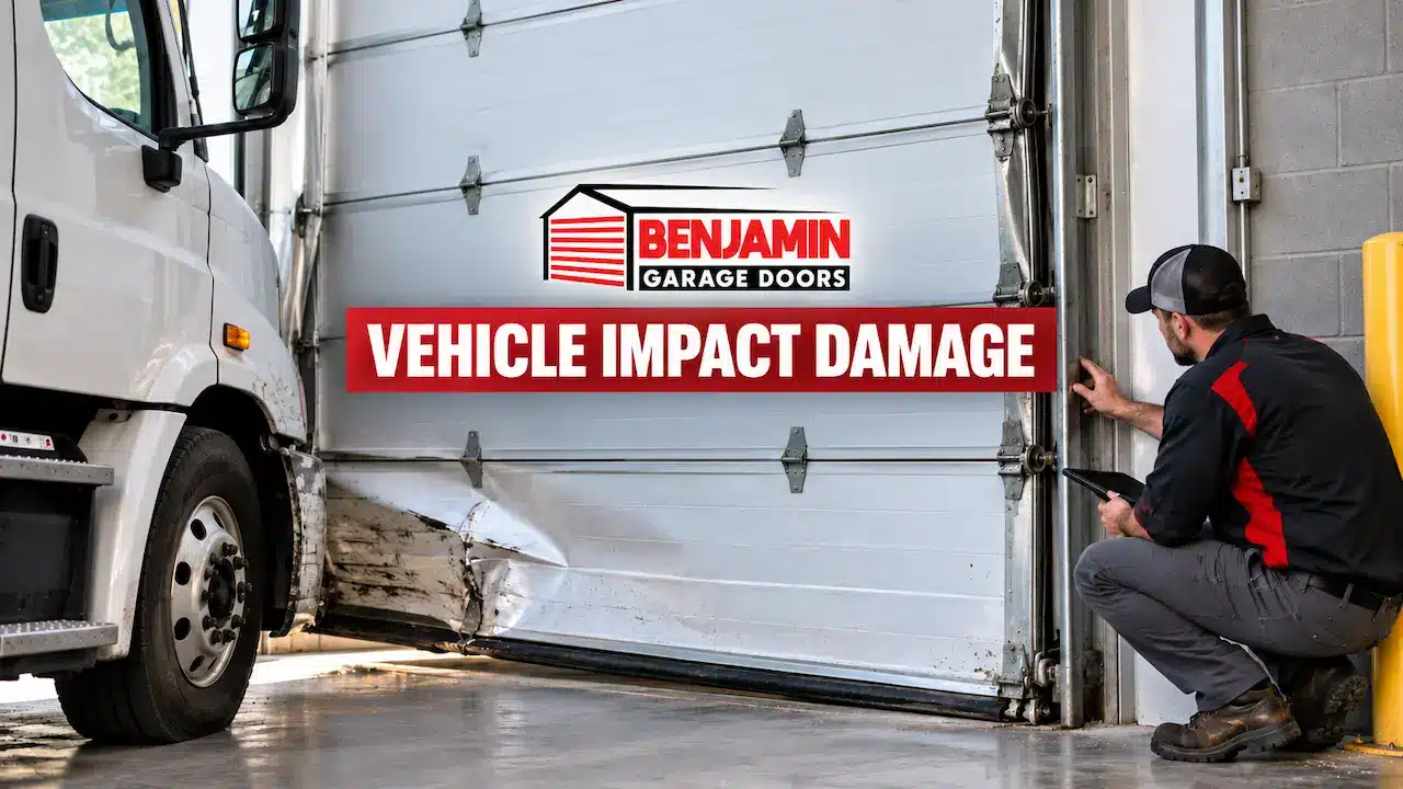 commercial garage door vehicle damage