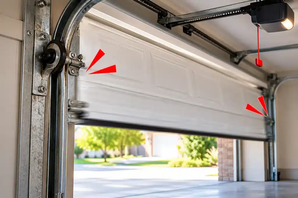 garage door jerks when opening