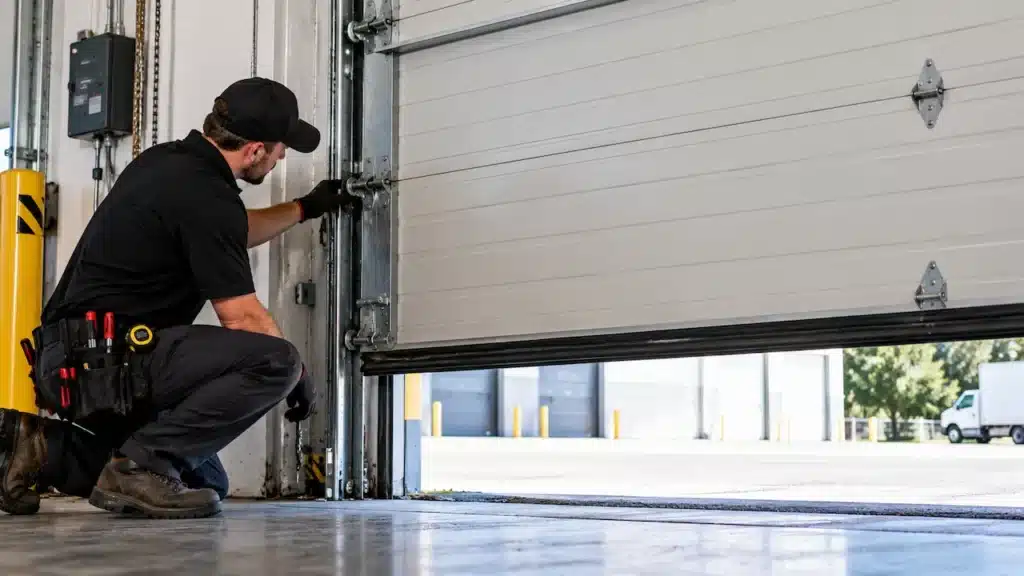 commercial garage door won't close